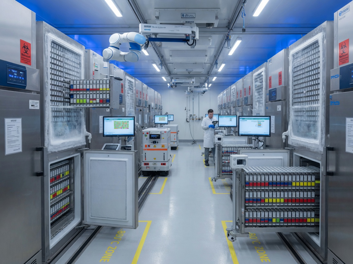 Automated freezer and sample storage system