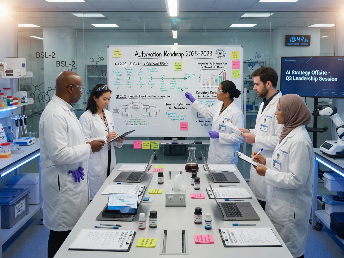 Laboratory AI strategy and planning session